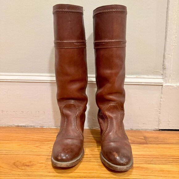 Frye Jane Heeled Leather Boots - Picture 2 of 5